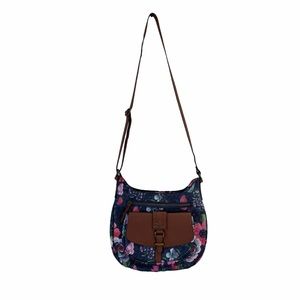 Rosetti Floral Cross Body Purse Blue Prurple